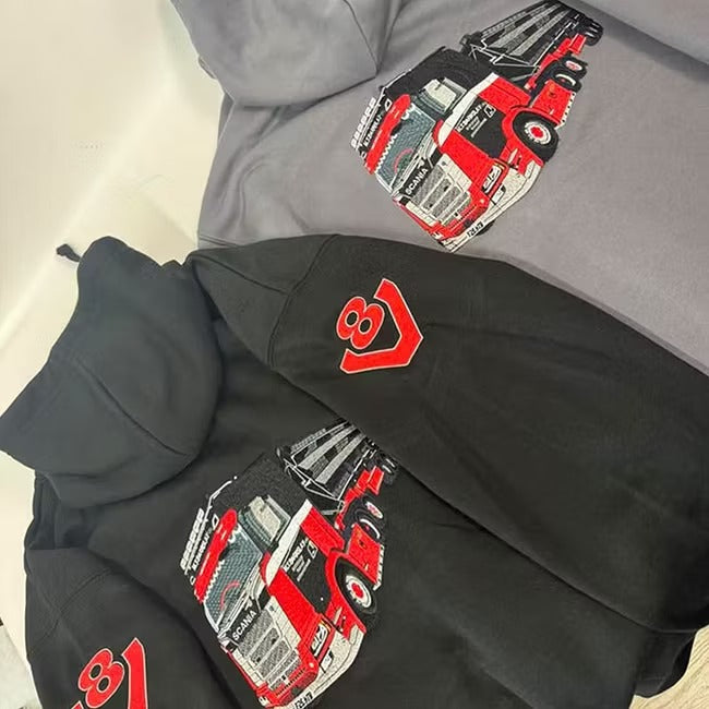 Personalisierte bestickte Truck/Auto-Hoodies – Geschenk für Autoliebhaber