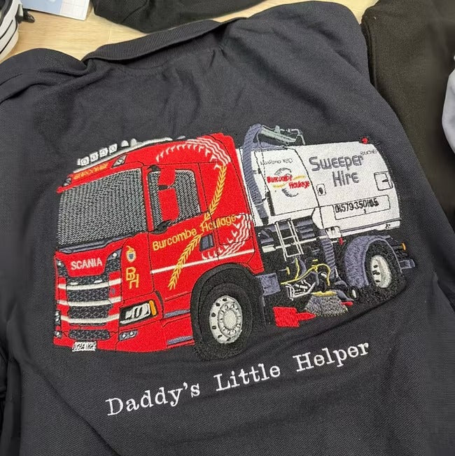 Personalisierte bestickte Truck/Auto-Hoodies – Geschenk für Autoliebhaber