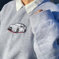 Individuell bestickter Auto-Hoodie Geschenk für Autoliebhaber