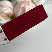 Personalisierter, lasergravierter Lederkristall-Foto-Schlüsselanhänger