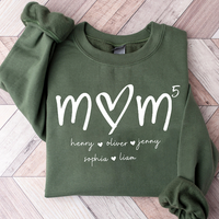 Mama bedeutet alles – individuelles Familien-Sweatshirt mit Design auf dem Ärmel