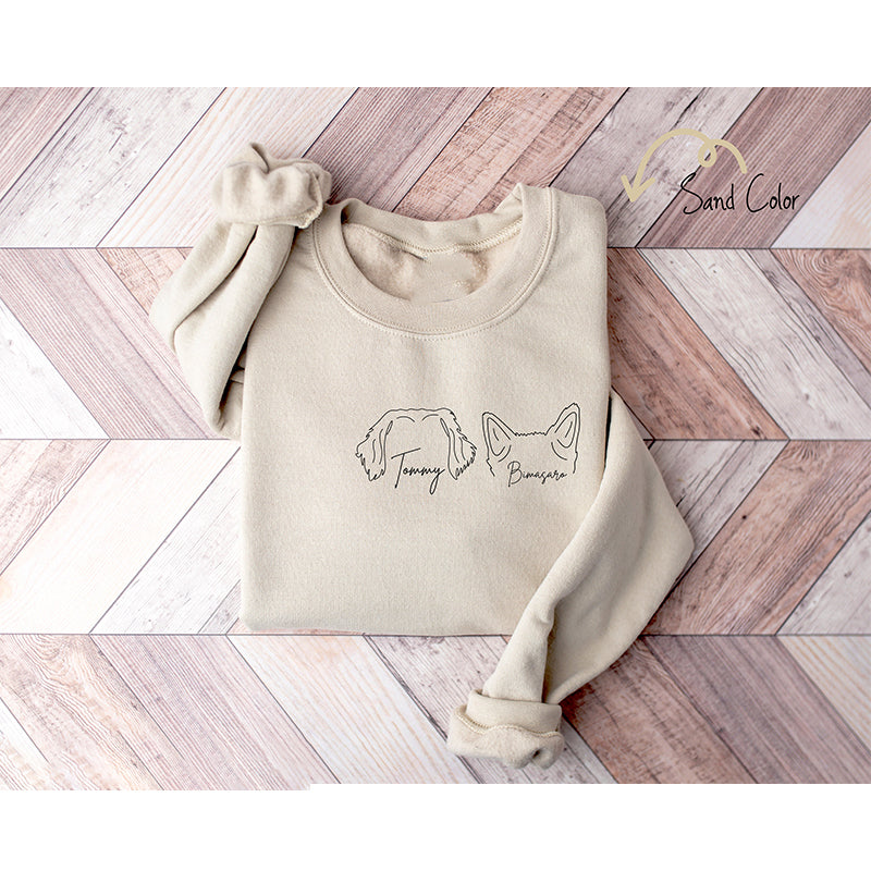 Benutzerdefiniertes Hunde-Katzenohren-Hoodie-Sweatshirt, Hundeliebhaber-Hoodie