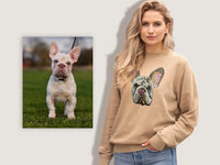 Personalisierter Haustierportrait-Stickerei-Sweatshirt-Hoodie