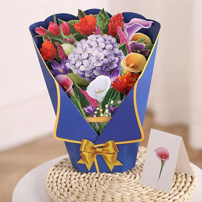 🎁Muttertagsgeschenk💐Pop-Up-Blumenstrauß-Grußkarte💐Geschenk für Mama