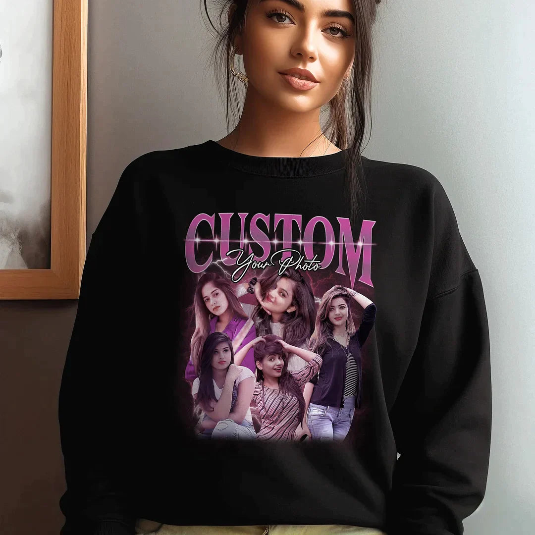 Individuelle Retro-Sweatshirts. Passen Sie Ihr eigenes 90er-Jahre-Vintage-Sweatshirt an