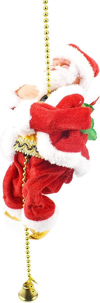 Échelle d'escalade du Père Noël, décoration amusante en corde électrique du Père Noël, sur une poupée, décoration d'arbre de Noël, ornements à suspendre pour fête, porte d'entrée