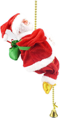 Échelle d'escalade du Père Noël, décoration amusante en corde électrique du Père Noël, sur une poupée, décoration d'arbre de Noël, ornements à suspendre pour fête, porte d'entrée