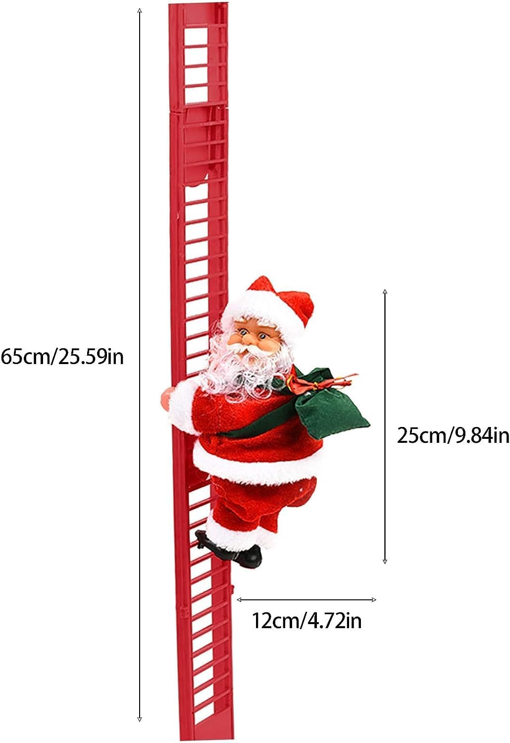 Échelle d'escalade du Père Noël, décoration amusante en corde électrique du Père Noël, sur une poupée, décoration d'arbre de Noël, ornements à suspendre pour fête, porte d'entrée