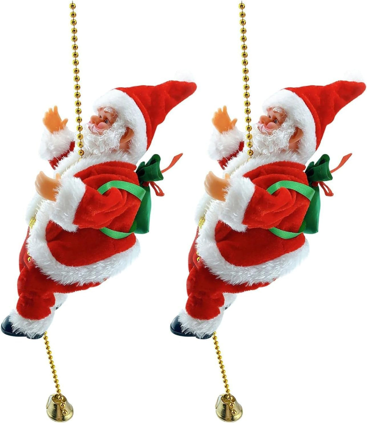 Échelle d'escalade du Père Noël, décoration amusante en corde électrique du Père Noël, sur une poupée, décoration d'arbre de Noël, ornements à suspendre pour fête, porte d'entrée