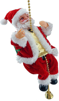 Échelle d'escalade du Père Noël, décoration amusante en corde électrique du Père Noël, sur une poupée, décoration d'arbre de Noël, ornements à suspendre pour fête, porte d'entrée