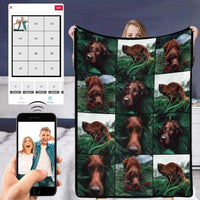 Personalisierte Decke mit Hundeportrait, individuelle Foto Decke , individuelles Fotopuzzle, ultraweiche Micro-Fleece-Decke