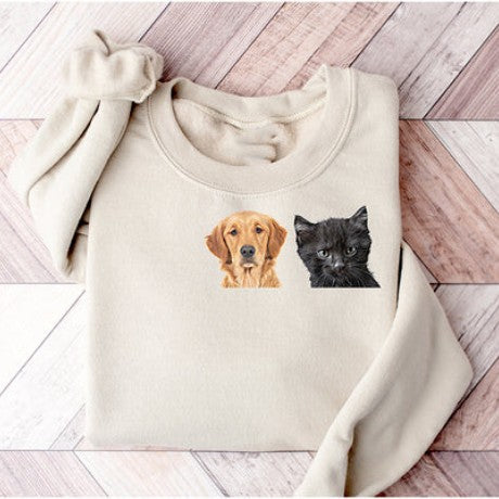 Geschenke für Haustierliebhaber, individuelles Kapuzenpullover mit Hunde- und Katzenohren