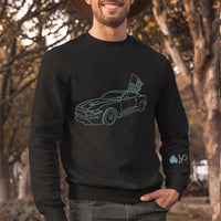 Individuelles Auto-Sweatshirt, individuelles Auto-Umriss-Sweatshirt, besticktes Auto-Sweatshirt