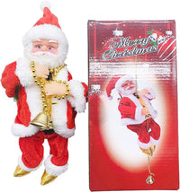 Échelle d'escalade du Père Noël, décoration amusante en corde électrique du Père Noël, sur une poupée, décoration d'arbre de Noël, ornements à suspendre pour fête, porte d'entrée
