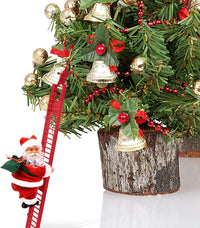 Échelle d'escalade du Père Noël, décoration amusante en corde électrique du Père Noël, sur une poupée, décoration d'arbre de Noël, ornements à suspendre pour fête, porte d'entrée