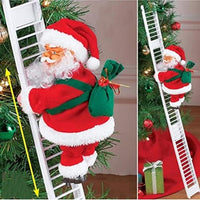 Échelle d'escalade du Père Noël, décoration amusante en corde électrique du Père Noël, sur une poupée, décoration d'arbre de Noël, ornements à suspendre pour fête, porte d'entrée