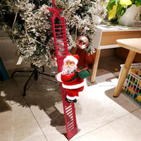 Échelle d'escalade du Père Noël, décoration amusante en corde électrique du Père Noël, sur une poupée, décoration d'arbre de Noël, ornements à suspendre pour fête, porte d'entrée