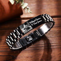 Vatertagsgeschenk, personalisiertes Herrenarmband, individuelles Foto-Armband, erste ID-Bar-Armreif, Geschenke für ihn