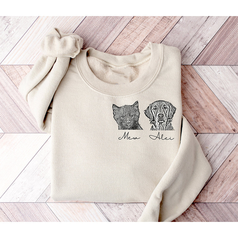 Benutzerdefiniertes Hunde-Katzenohren-Hoodie-Sweatshirt, Hundeliebhaber-Hoodie