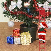 Échelle d'escalade du Père Noël, décoration amusante en corde électrique du Père Noël, sur une poupée, décoration d'arbre de Noël, ornements à suspendre pour fête, porte d'entrée