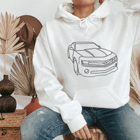 Individuelles Auto-Sweatshirt, individuelles Auto-Umriss-Sweatshirt, besticktes Auto-Sweatshirt