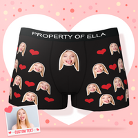 Gepersonaliseerde liefdesboxershorts voor mannen, cadeaus voor mannen – hart