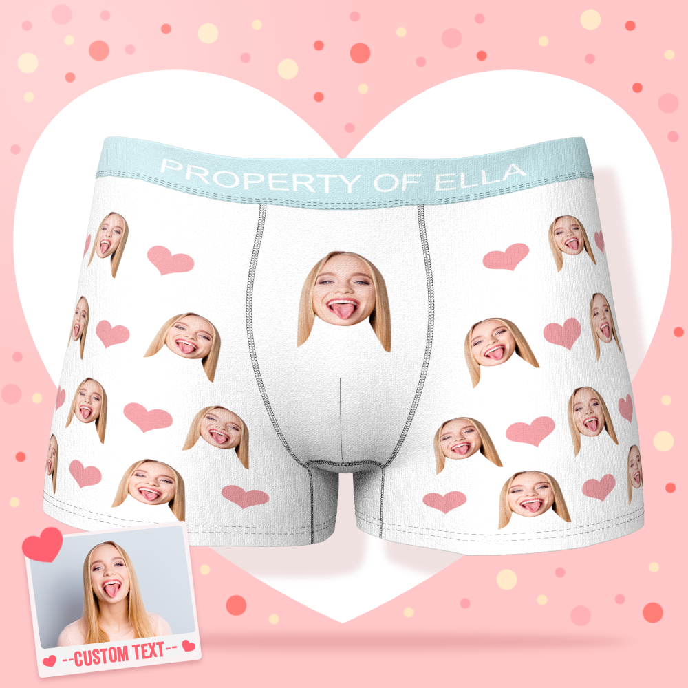Gepersonaliseerde liefdesboxershorts voor mannen, cadeaus voor mannen – hart