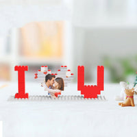 Personalisierte I Love You Brick Puzzles Geschenke Fotoblock für Verliebte