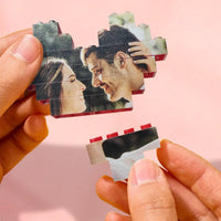 Personalisierte I Love You Brick Puzzles Geschenke Fotoblock für Verliebte