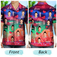 Gepersonaliseerde foto met grappige liefde – cadeau voor echtgenoot of vriend – gepersonaliseerd Hawaiiaans shirt
