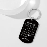 Gepersonaliseerde sleutelhanger, fotokalender, sleutelhanger, sleutelhanger, cadeau voor koppels