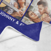 Couverture personnalisée avec texte et photo, plaids personnalisés, cadeau pour couples