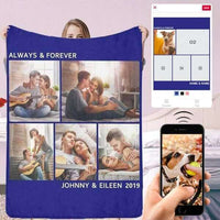 Couverture personnalisée avec texte et photo, plaids personnalisés, cadeau pour couples