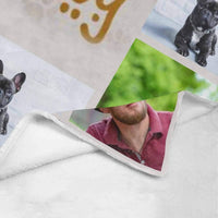 Couverture personnalisée en micropolaire ultra douce avec photo personnalisée