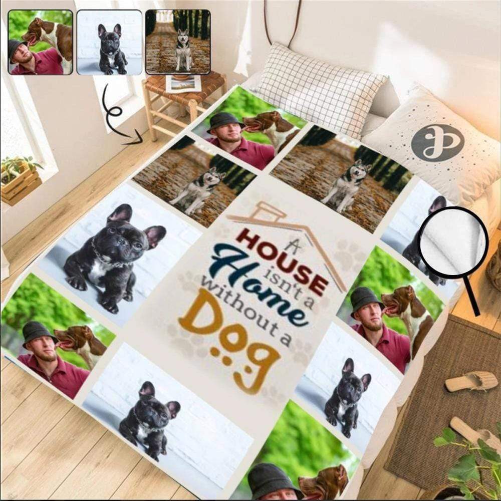 Couverture personnalisée en micropolaire ultra douce avec photo personnalisée