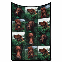 Couverture personnalisée avec portrait de chien, couverture photo personnalisée, puzzle photo personnalisé, couverture micro polaire ultra douce