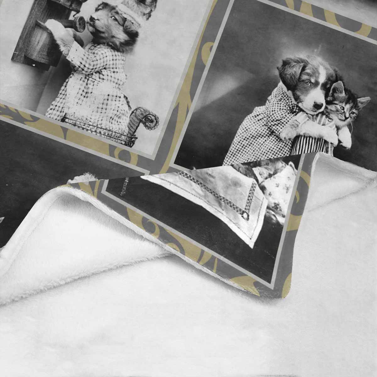 Couverture personnalisée avec portrait de chien, couverture photo personnalisée, photo personnalisée, silencieuse, couverture en micro-polaire ultra-douce