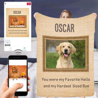 Couverture personnalisée avec portrait de chien, couverture personnalisée avec photo et nom, visage et nom personnalisés, couverture photo en micro-polaire ultra douce par Miss