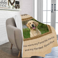 Couverture personnalisée avec portrait de chien, couverture personnalisée avec photo et nom, visage et nom personnalisés, couverture photo en micro-polaire ultra douce par Miss