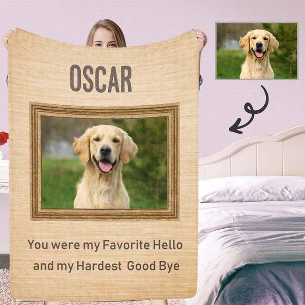 Couverture personnalisée avec portrait de chien, couverture personnalisée avec photo et nom, visage et nom personnalisés, couverture photo en micro-polaire ultra douce par Miss