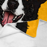Couverture photo personnalisée avec portrait de chien, couverture individuelle avec photo et nom