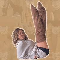 Chaussons chaussettes, jambes en peluche, chaussettes au-dessus du genou
