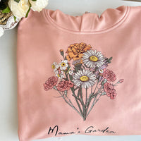 Personalisierter Kapuzenpullover/Rundhalsausschnitt mit Geburtsblumenstrauß