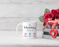 Muttertagstasse, personalisiert, diese Mama gehört zur Tasse. Mama-Geschenk von Kindern