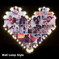 Individuelle Foto-Collage-Lampe in Herzform