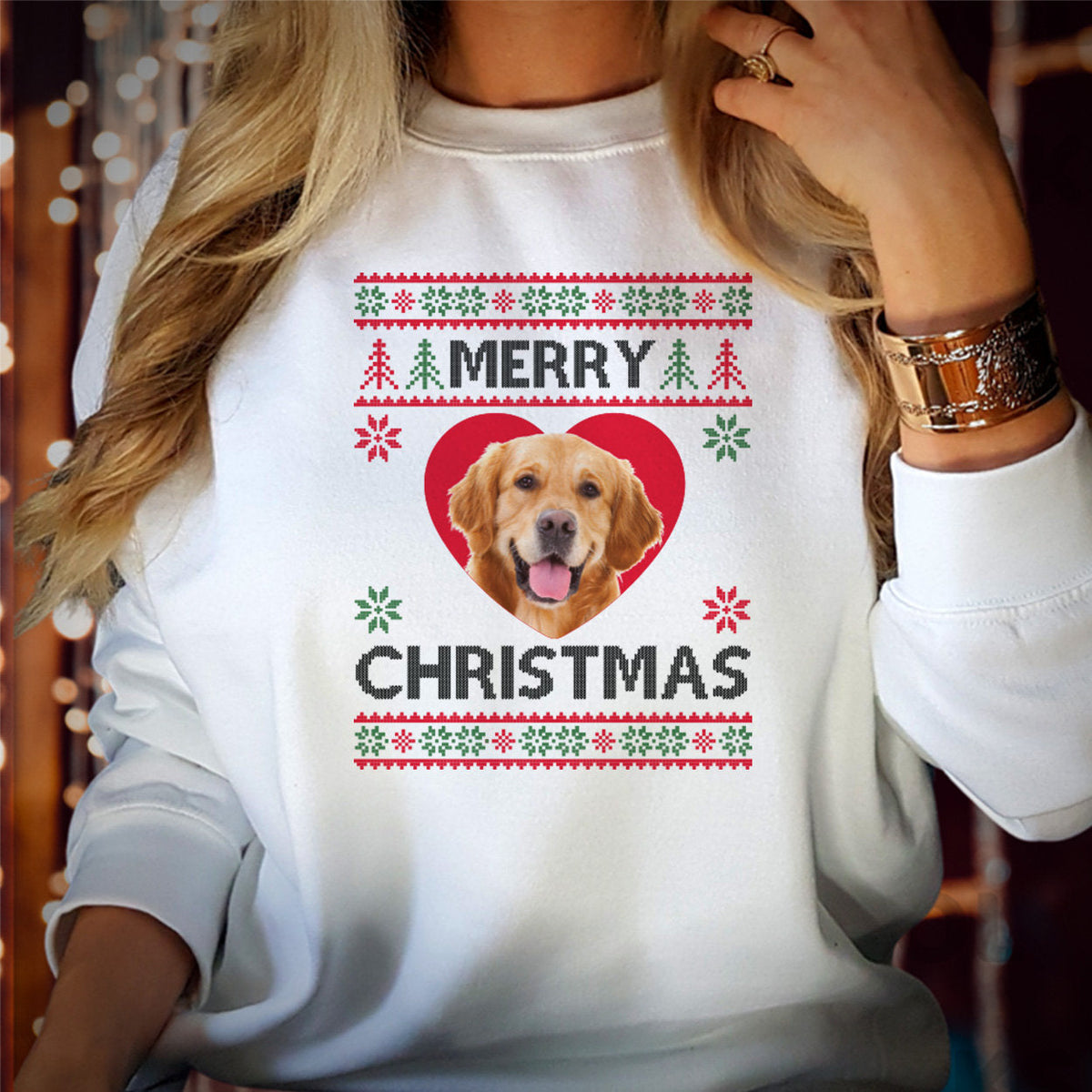 Hässliches Weihnachten, personalisiertes Bild, Foto, Bild von Haustier, Katze, Hund, Mutter, Vater, Geschenk, Pullover