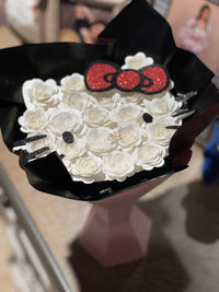Süßer Katzen-Rosen-Blumenstrauß