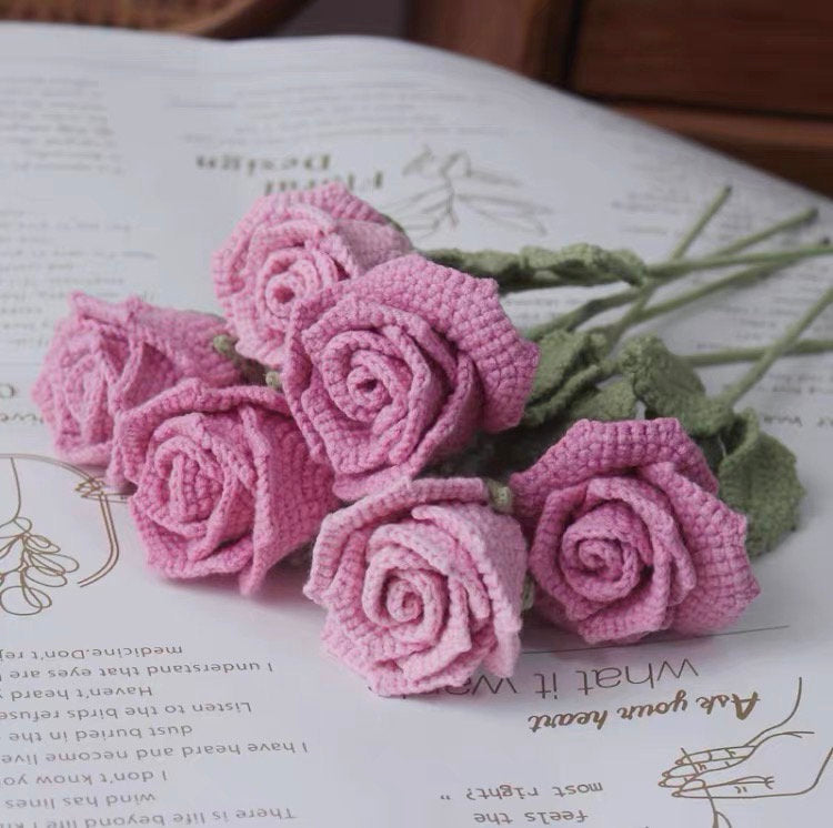 Häkelblumen|Handgemachte Blume|Gehäkelter Blumenstrauß|Geschenk für Sie|Gehäkelt|Geschenk für Freundin
