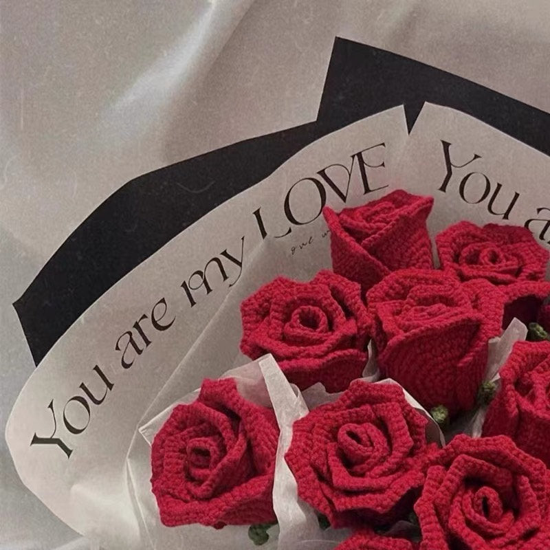Häkelblumen|Handgemachte Blume|Gehäkelter Blumenstrauß|Geschenk für Sie|Gehäkelt|Geschenk für Freundin
