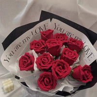 Häkelblumen|Handgemachte Blume|Gehäkelter Blumenstrauß|Geschenk für Sie|Gehäkelt|Geschenk für Freundin
